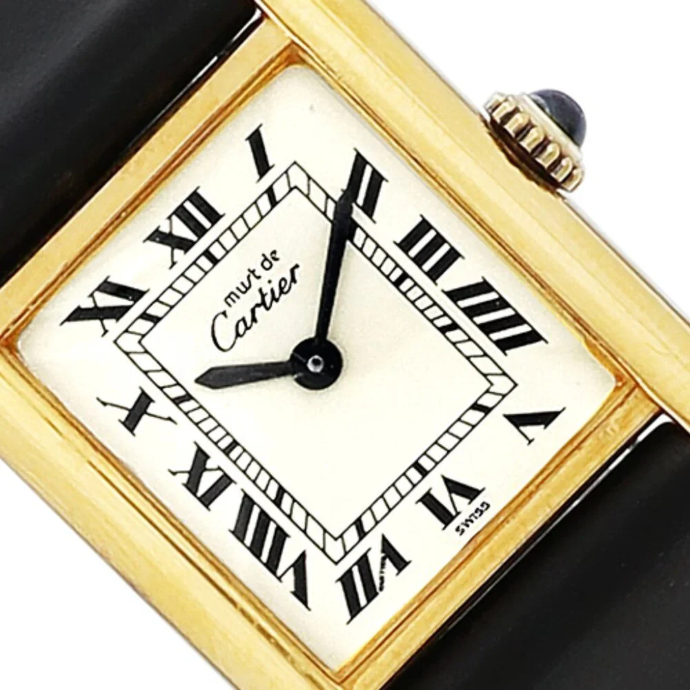 *SOLD* Cartier Ladies  Stainless Steel Gold-Plated Must De Cartier Watch - Picture 2 of 5